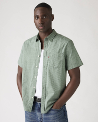 Рубашка с коротким рукавом Levi's с принтом 1159857173 (Зеленый XL)