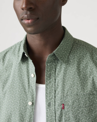 Рубашка с коротким рукавом Levi's с принтом 1159857173 (Зеленый XL)