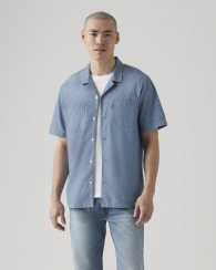Мужская рубашка Levi's с коротким рукавом 1159857616 (Голубой S)
