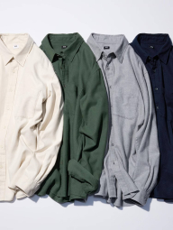 Фланелевая рубашка UNIQLO 1159858413 (Молочный 3XL)