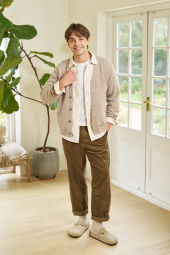 Фланелевая рубашка UNIQLO 1159858413 (Молочный 3XL)