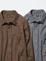 Фланелева сорочка UNIQLO 1159858946 (Сіра M)