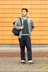 Фланелева сорочка UNIQLO 1159858946 (Сіра M)