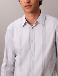 Чоловіча сорочка Slim Fit Calvin Klein у смужку 1159859289 (Блакитний XL)