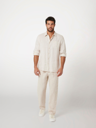 Чоловіча лляна сорочка Guess 1159859469 (Бежевий XL)