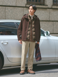 Фланелевая рубашка UNIQLO 1159859662 (Коричневый L)