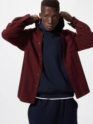 Фланелевая рубашка UNIQLO 1159859686 (Бордовый L)