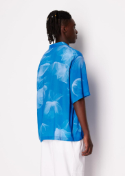 Чоловічі сорочки Armani Exchange з коротким рукавом 1159860019 (Блакитний M)