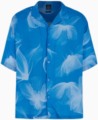 Чоловічі сорочки Armani Exchange з коротким рукавом 1159860019 (Блакитний M)