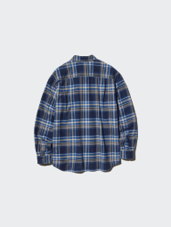 Фланелевая рубашка в клетку UNIQLO 1159860216 (Синий L)