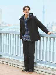 Фланелевая рубашка в клетку UNIQLO 1159860216 (Синий L)