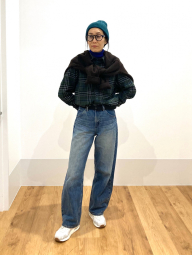 Фланелевая рубашка в клетку UNIQLO 1159860220 (Зеленый L)