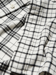 Фланелевая рубашка в клетку UNIQLO 1159860439 (Молочный M)