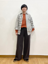 Фланелевая рубашка в клетку UNIQLO 1159860439 (Молочный M)