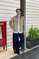 Фланелевая рубашка в клетку UNIQLO 1159860439 (Молочный M)