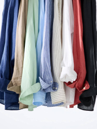 Рубашка льняная UNIQLO на пуговицах 1159860529 (Красный XL)