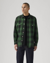 Мужская рубашка Levi's с в клетку 1159861328 (Зеленый M)