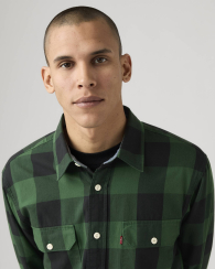 Чоловіча сорочка Levi's в клітинку 1159861328 (Зелений M)