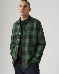 Чоловіча сорочка Levi's в клітинку 1159861328 (Зелений M)