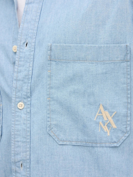 Мужская рубашка Armani Exchange 1159863581 (Голубой XL)