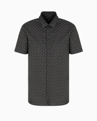 Мужская рубашка Armani Exchange с коротким рукавом 1159863771 (Черный/Серый XXL)