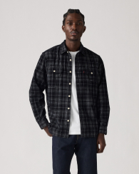 Мужская вельветовая рубашка Levi's 1159864065 (Черный/Белый XL)