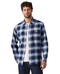Мужская фланелевая рубашка Levi's в клетку 1159864312 (Синий M)