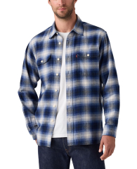 Мужская фланелевая рубашка Levi's в клетку 1159864312 (Синий M)