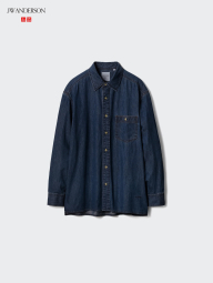 Джинсовая рубашка на пуговицах JW Anderson UNIQLO 1159962636 (Синий XL)