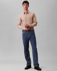 Мужская рубашка Slim Fit Calvin Klein 1160300873 (Бежевый XL)