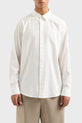 Мужская рубашка Armani Exchange с логотипом 1160636215 (Молочный XXL)