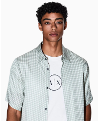 Чоловічі сорочки Armani Exchange з коротким рукавом 1160656155 (Зелений M)