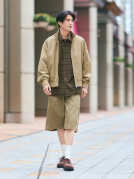 Сорочка в клітку UNIQLO з короткими рукавами 1160739271 (Коричневий M)