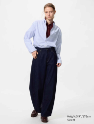 Сорочка в смужку UNIQLO 1160780160 (Білий/Блакитний 3XL)