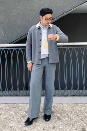 Сорочка UNIQLO з кишенею 1160781805 (Сірий XXL)