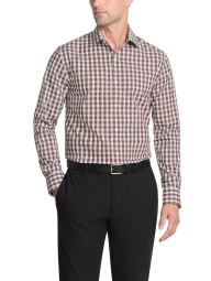 Мужская рубашка Slim Fit Tommy Hilfiger в клетку 1160861670 (Белый/Красный XXL)