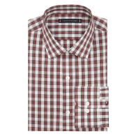 Мужская рубашка Slim Fit Tommy Hilfiger в клетку 1160861670 (Белый/Красный XXL)