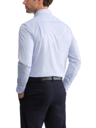 Мужская рубашка Regular Fit Tommy Hilfiger в полоску 1160906311 (Белый/Голубой XXL)
