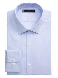 Мужская рубашка Regular Fit Tommy Hilfiger в полоску 1160906311 (Белый/Голубой XXL)