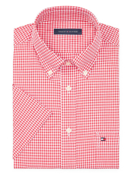 Мужская рубашка Tommy Hilfiger с короткими рукавами 1161215239 (Красный 18)