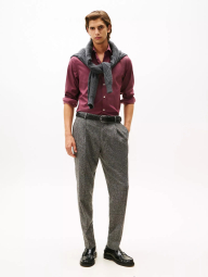 Чоловіча сорочка Slim Fit Tommy Hilfiger 1161243534 (Бордовий XL)