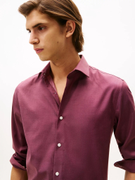 Чоловіча сорочка Slim Fit Tommy Hilfiger 1161243534 (Бордовий XL)