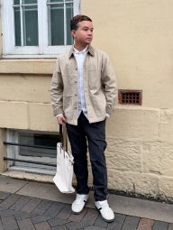 Рубашка UNIQLO с карманом 1161333177 (Белый 3XL)