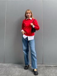 Рубашка UNIQLO с карманом 1161333177 (Белый 3XL)