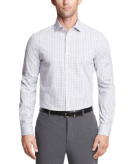 Мужская рубашка Slim Fit Calvin Klein в клетку 1161471314 (Белый XL)