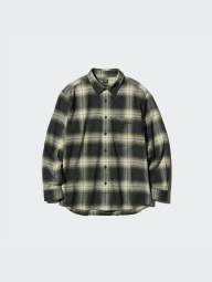 Фланелевая рубашка в клетку UNIQLO 1162143292 (Зеленый XL)