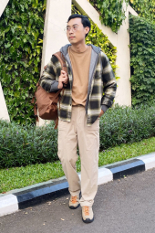 Фланелевая рубашка в клетку UNIQLO 1162143292 (Зеленый XL)