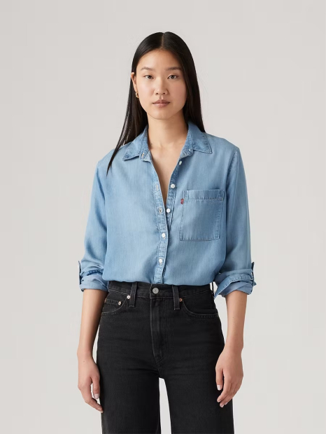 Женская рубашка Levi's 1159838589 (Синий 1X)