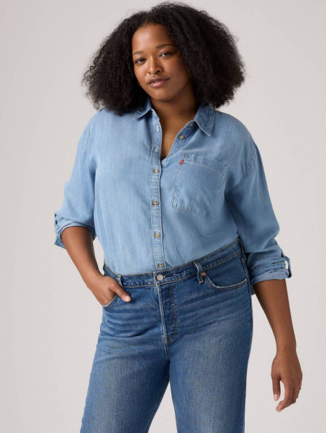 Жіноча сорочка Levi's 1159838587 (Синій 2X)