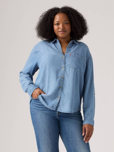 Жіноча сорочка Levi's 1159838587 (Синій 2X)